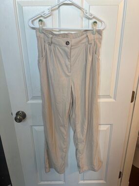 HALARA Light Beige Corduroy Trousers